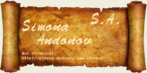 Simona Andonov vizit kartica